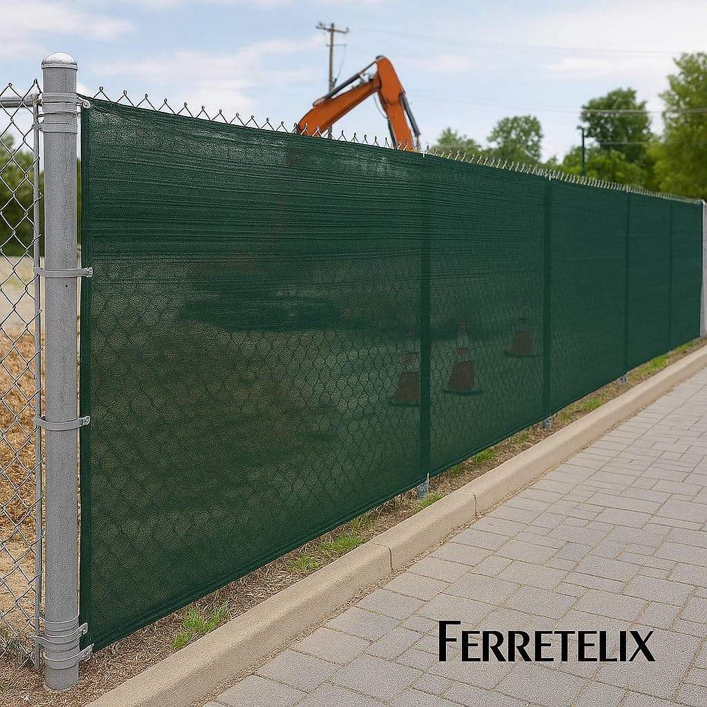 Ferretelix® Malla de Ocultación para Jardín Color Verde Oscuro 1,5 MT X 20 MT | Cobertura 95% Sombreado | Ideal para Vallas, Terrazas, Balcones y Espacios Exteriores