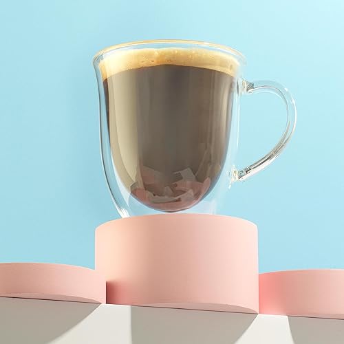 Vista 7 de JoyJolt Serene - Taza de café con aislamiento de doble pared (juego de 2) 13.5 onzas