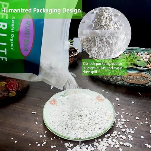 Miniatura 7 de Perlita orgánica natural de 10 cuartos de galón para plantas, mezcla para macetas de interiores y exteriores, enmienda del suelo para un drenaje