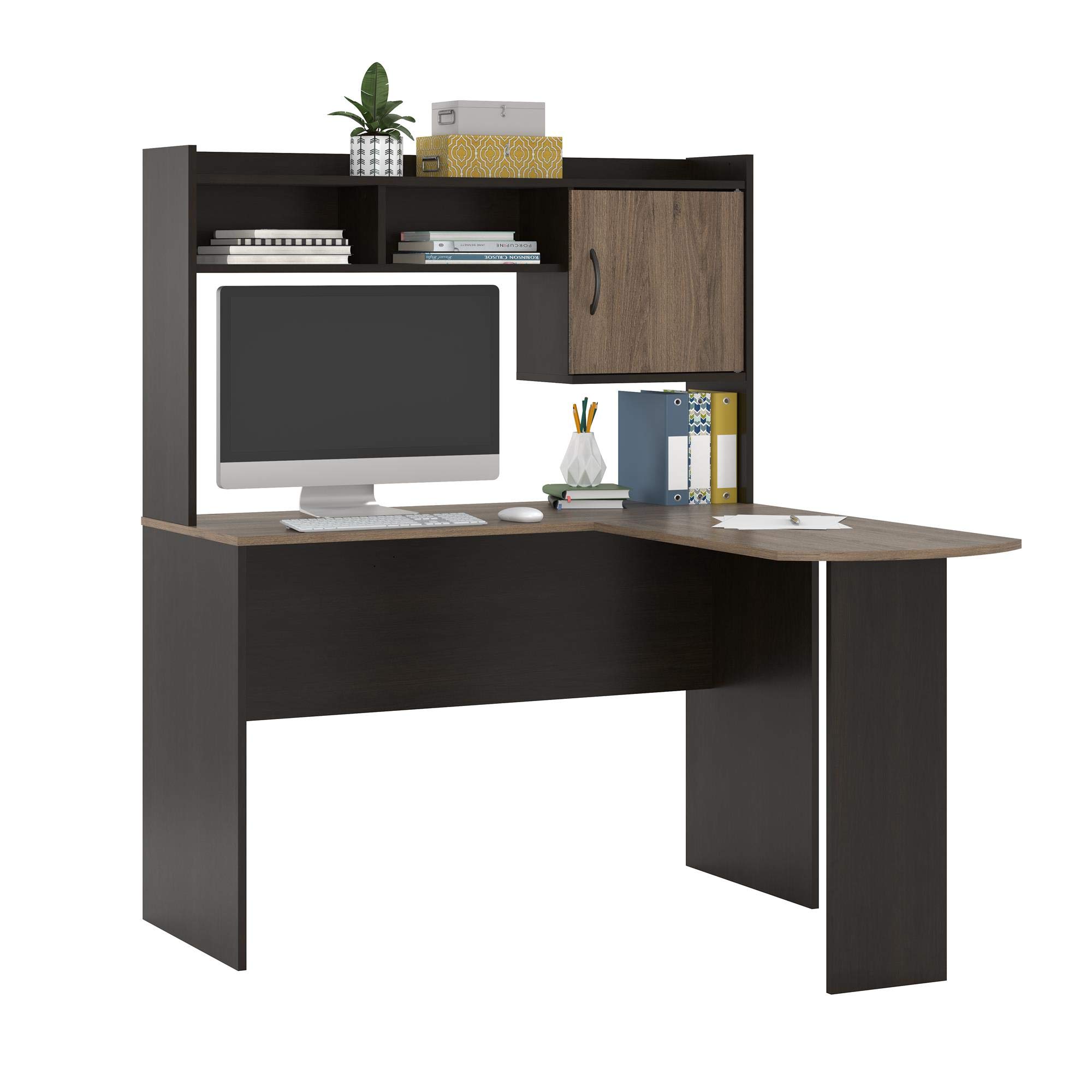 Buy Mainstays' LShaped Desk with Hutch, Multiple Colors (LShaped Desk