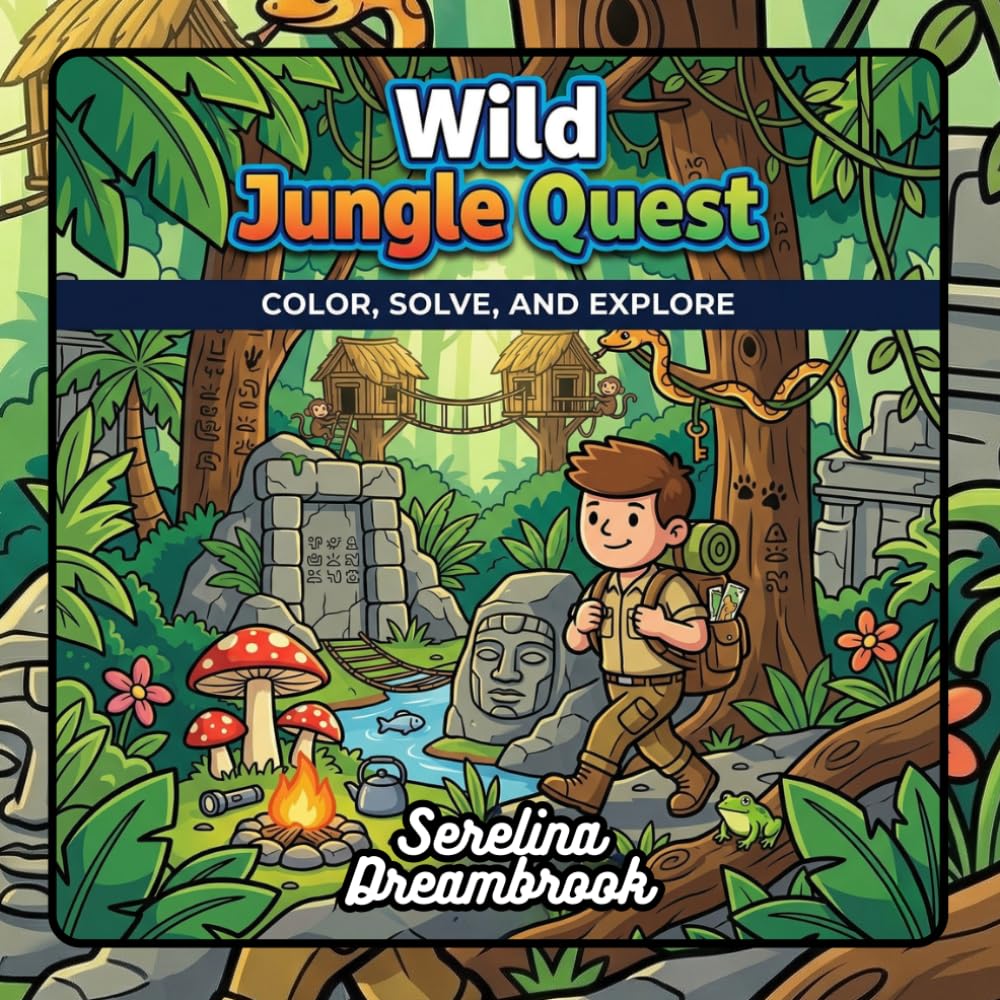 Wild Jungle Quest: Color, Solve, and Explore