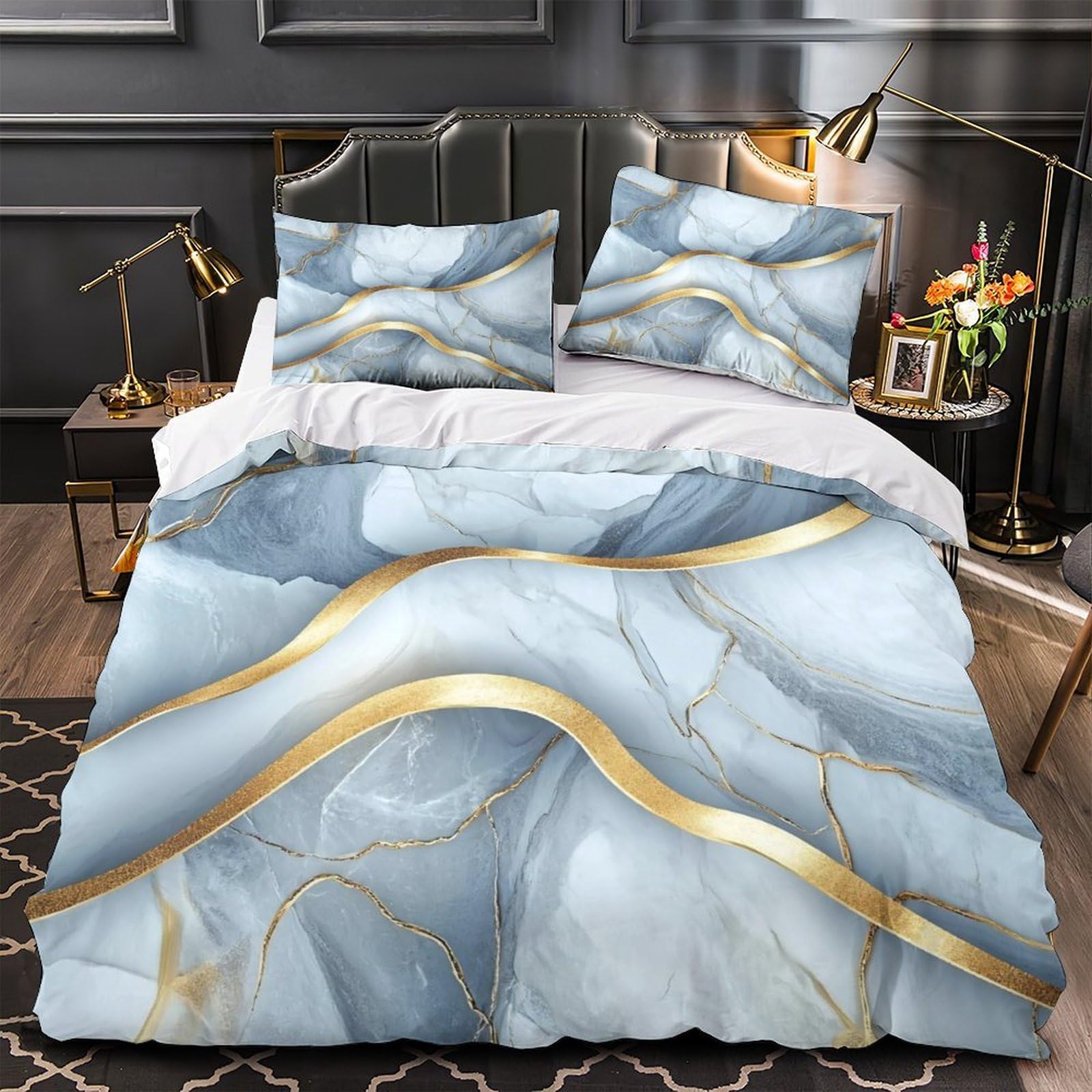 Housse de couette montagne hypoallergénique et ultra douce pour un sommeil sain en double