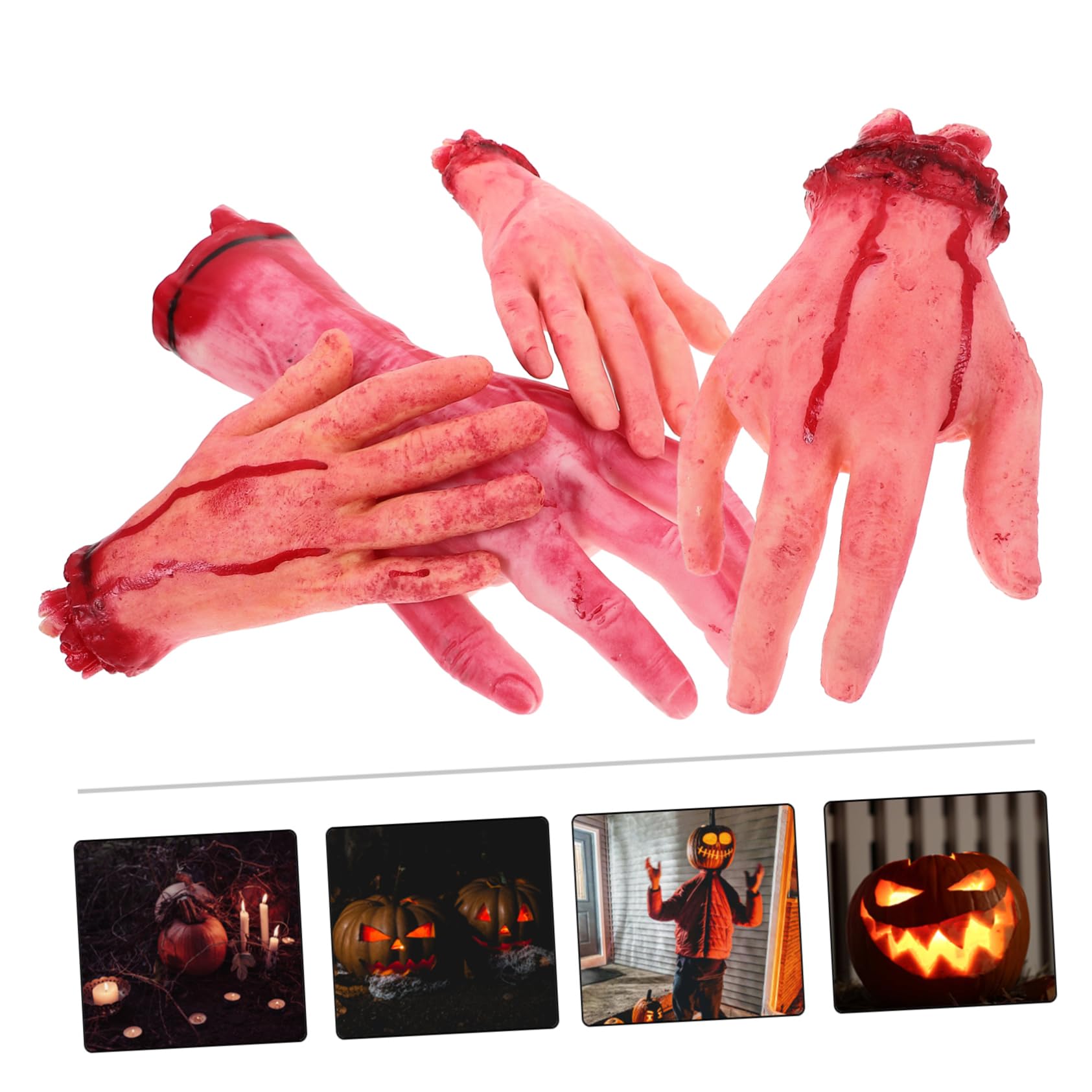 Set De 10 Partes Del Cuerpo Falsas Con Sangre – Orejas, Ojos Y Dedos De Vinilo Realistas Para Halloween – Ideales Para Casas Embrujadas, Bromas Y Decoración De Terror