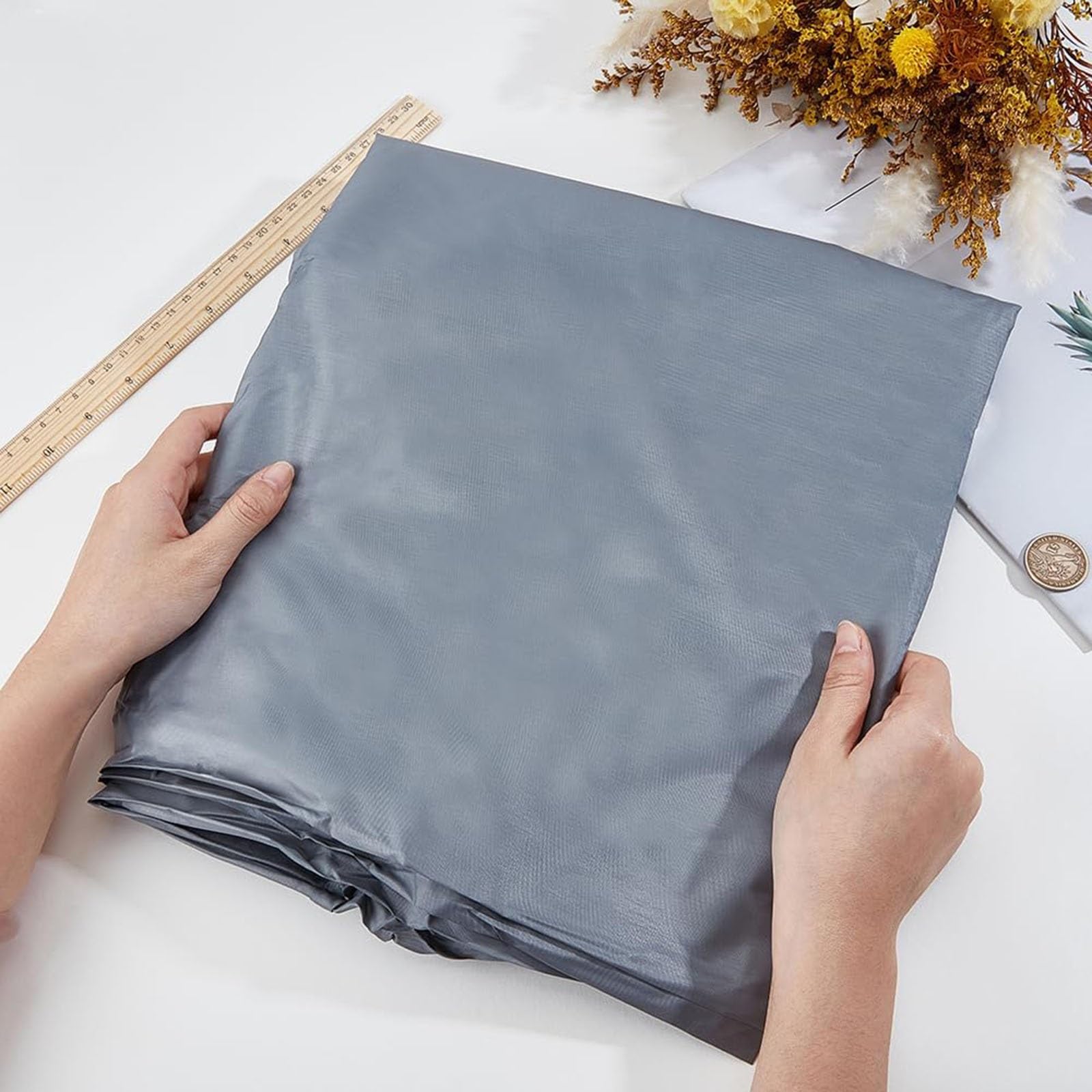 Copertura superiore di ricambio per dondolo da esterno, copertura per dondolo da patio, per 2/3 posti, impermeabile, ricambio per giardino, patio (grigio, 210 x 145 cm)