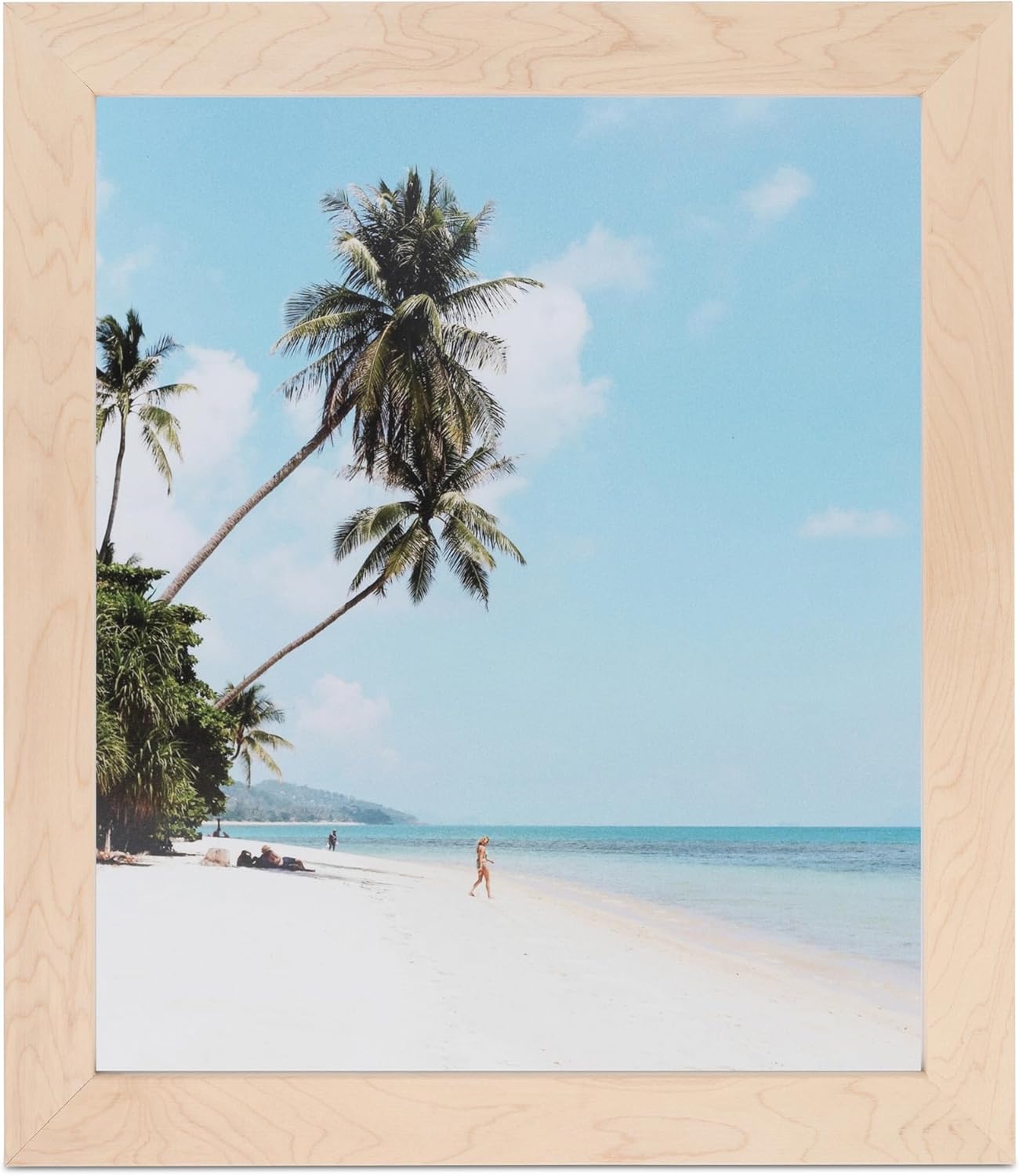ArtToFrames 8x10 Inch Brown Picture Frame, This 1.25 Inch Custom Wood Poster Frame is Hard Maple - Comes with Regular Glass and Corrugated Backing (WOM83626-410-8x10)