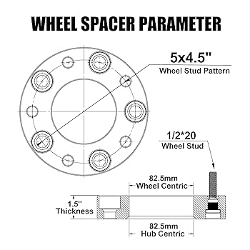 Amazon.com: FLYCLE 1.5 inch 5x4.5 Wheel Spacers for TJ YJ XJ