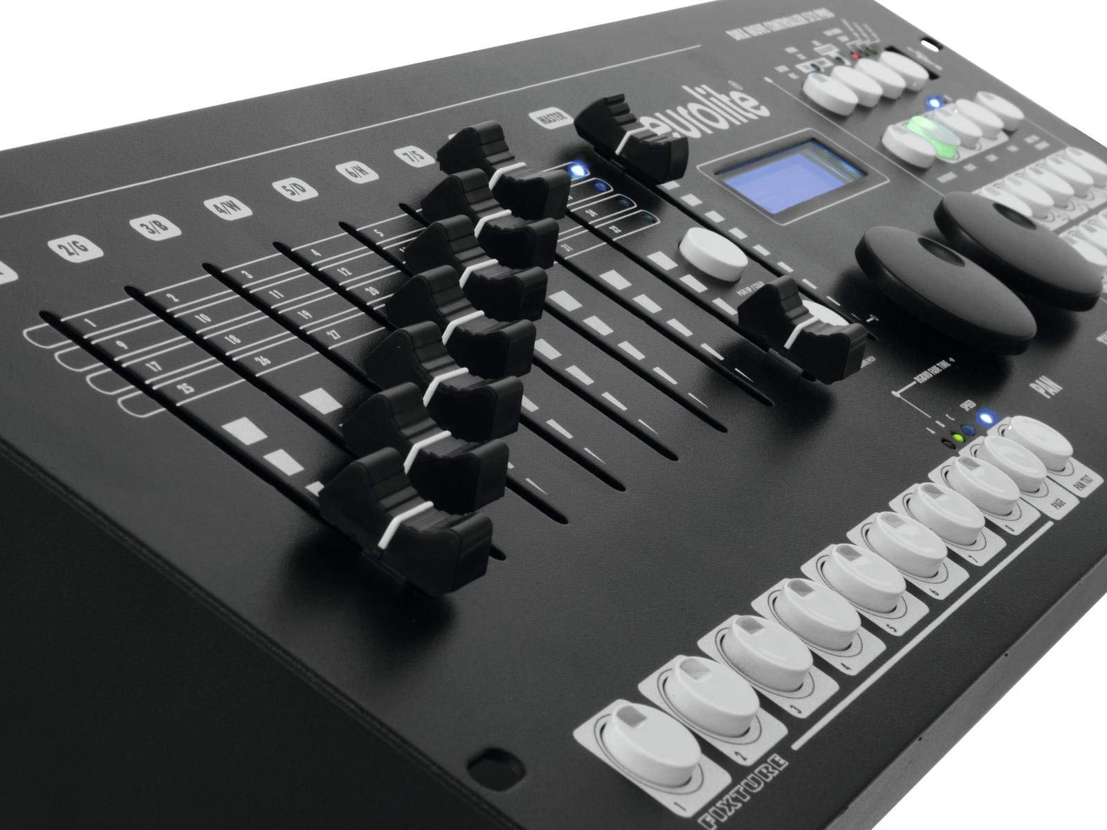 EUROLITE DMX Move Controller 512 PRO | Pult mit Motorfadern, Farb- & Bewegungseffekten (24 Geräte/34 Kanäle)