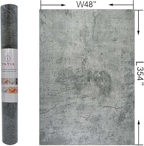 Miniatura 25 de Papel de contacto de hormigón gris mate con textura gruesa de cemento gris, papel de contacto para encimera, papel de contacto extraíble