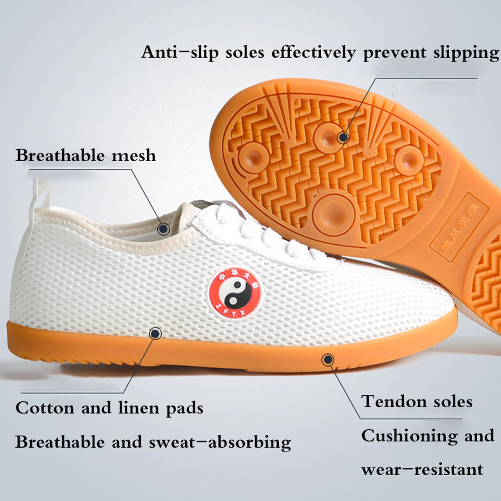 Chaussures Qi Gong Femme,Taichi Chaussures DéContractéEs,Hommes Traditionnel Chaussures Kungfu,Arts Martiaux Chaussures DéContractéE,AntidéRapant Confortable Et Doux,Unisexe