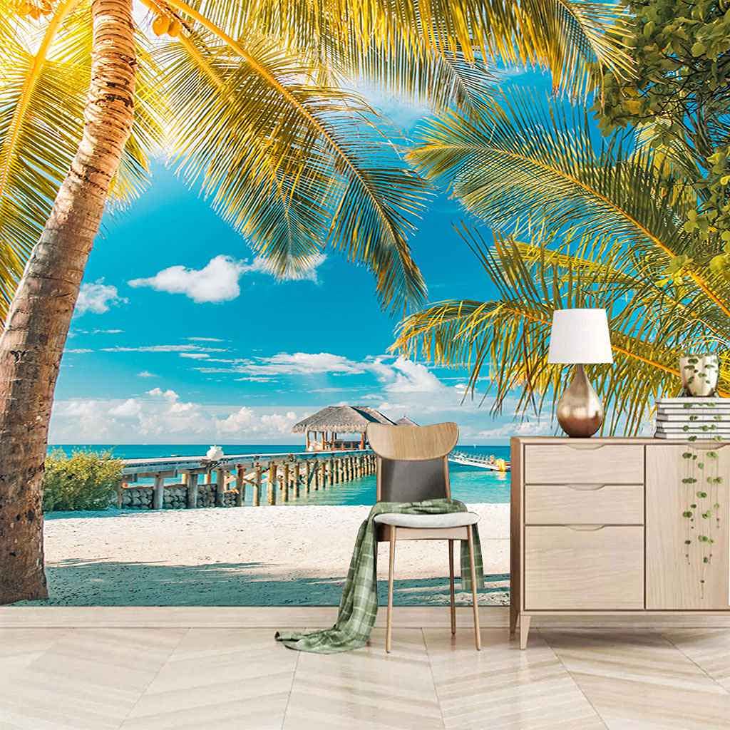 Papier Peint Photo 3D Poster Mural Géant Paysage Plage Salon Chambre 400x280