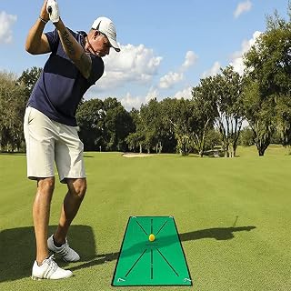 VISEKA Golf Training Mat Swing Detection Batting Analysis Your Swing Path Portable Golf Impact Analysis Training Turf Mat for Indoor/Outdoor Practice