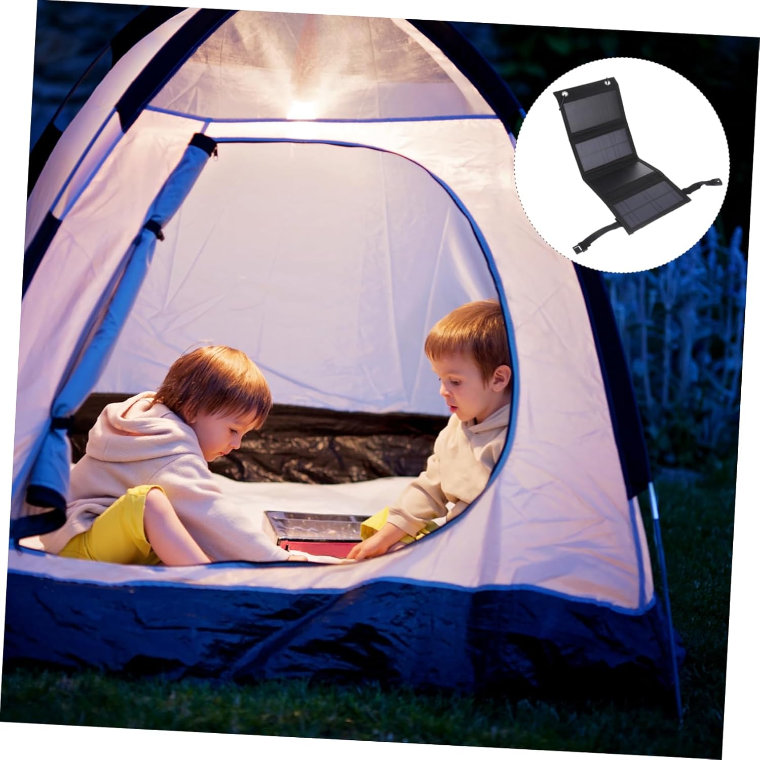 FAVOMOTO 1set Portable USB Solar Panel Charger Lightweight and Efficient Solar Charging Device for Outdoor Emergency Use Compatible Devices