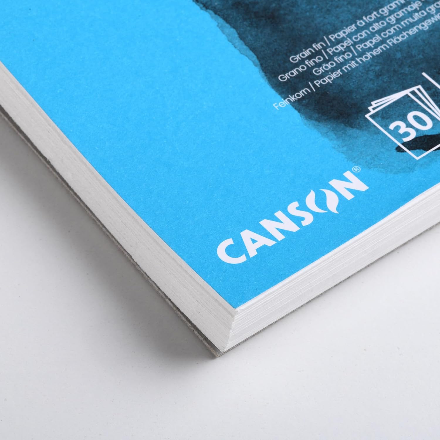 CANSON XL Watercolour 300gsm A3 Paper, Cold Pressed, Spiral Pad Short Side, 30 White Sheets, Ideal for Professional Artists