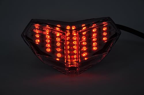 Miniatura 6 de Luz trasera LED secuencial de freno para motocicleta, lente transparente con señales de giro integradas para Ducati 2008-2009 1098/R/S; 2009-2013