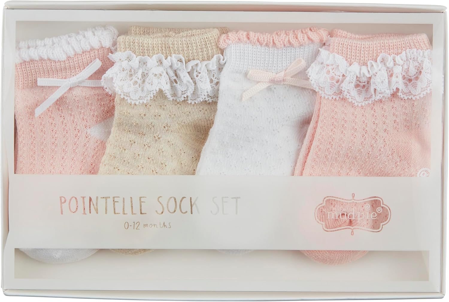 Mud Pie Children's Pointelle Sock Box Set; 0-12M