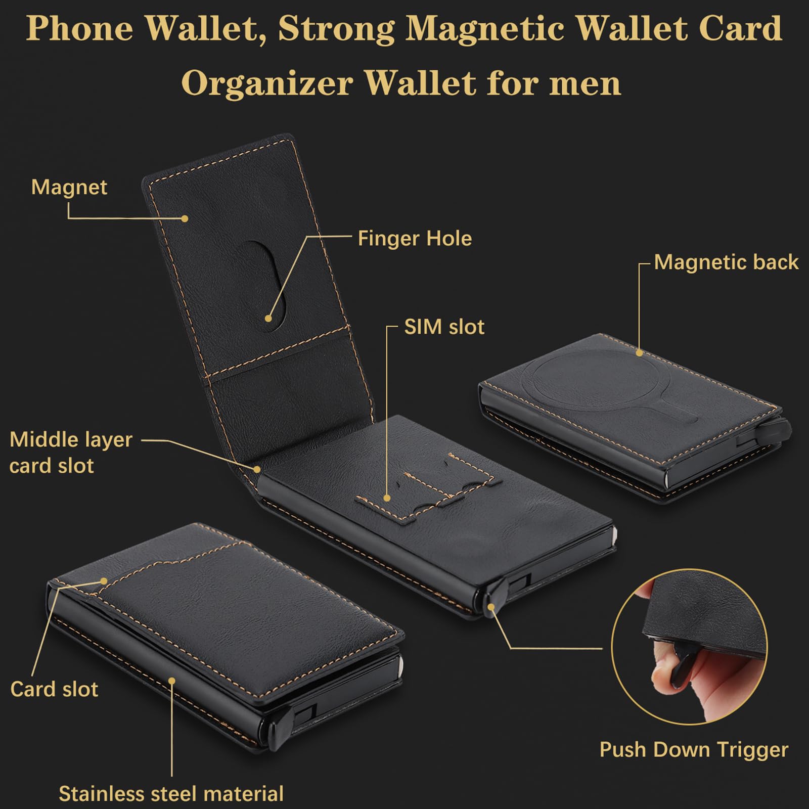 Magnetica Cover per Samsung Galaxy Z Fold 8 Ultra, Staccabile Portafoglio | D'epoca Affari Pelle Custodia con Grande Spazio Porta Carte Funzione Supporto Caso,Grigio,Fold 8 Ultra