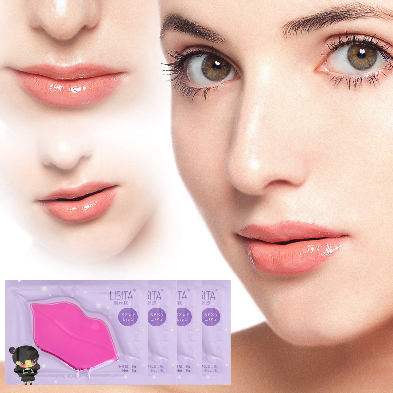 CCbeauty Lip Masks 20Pack Collagen Crystal Gel Lip Care Mask hydrating