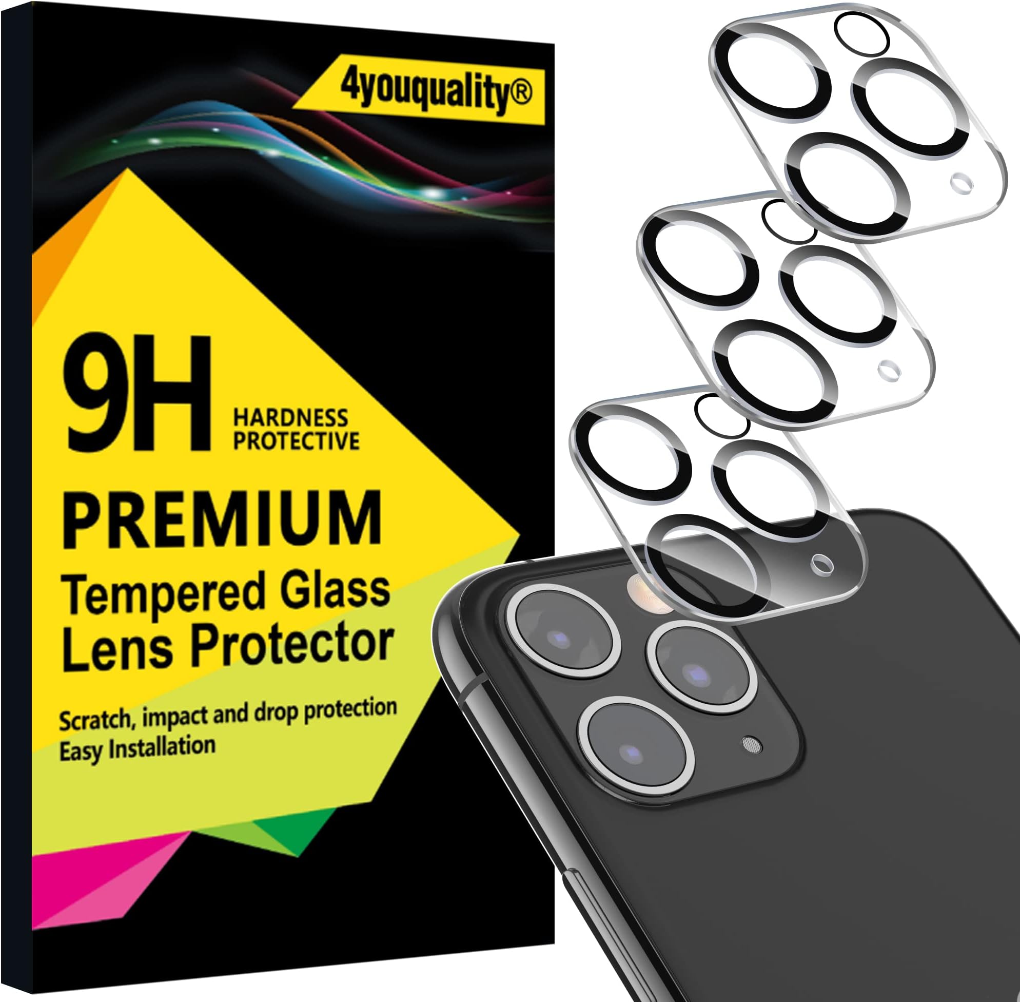 4youquality [3Pack Camera Lens Protector for iPhone 11 Pro (5.8inch