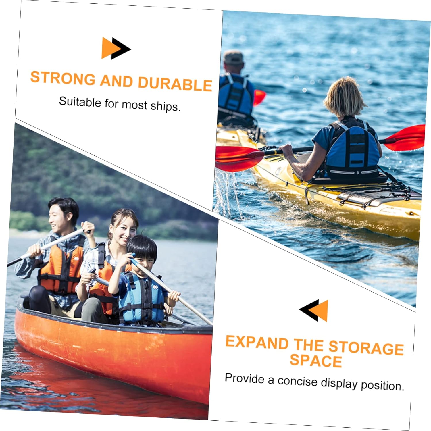 GALPADA Acrylic Kayak Paddle Mount Kayak Oar Stand Oar Storage Holder Rack