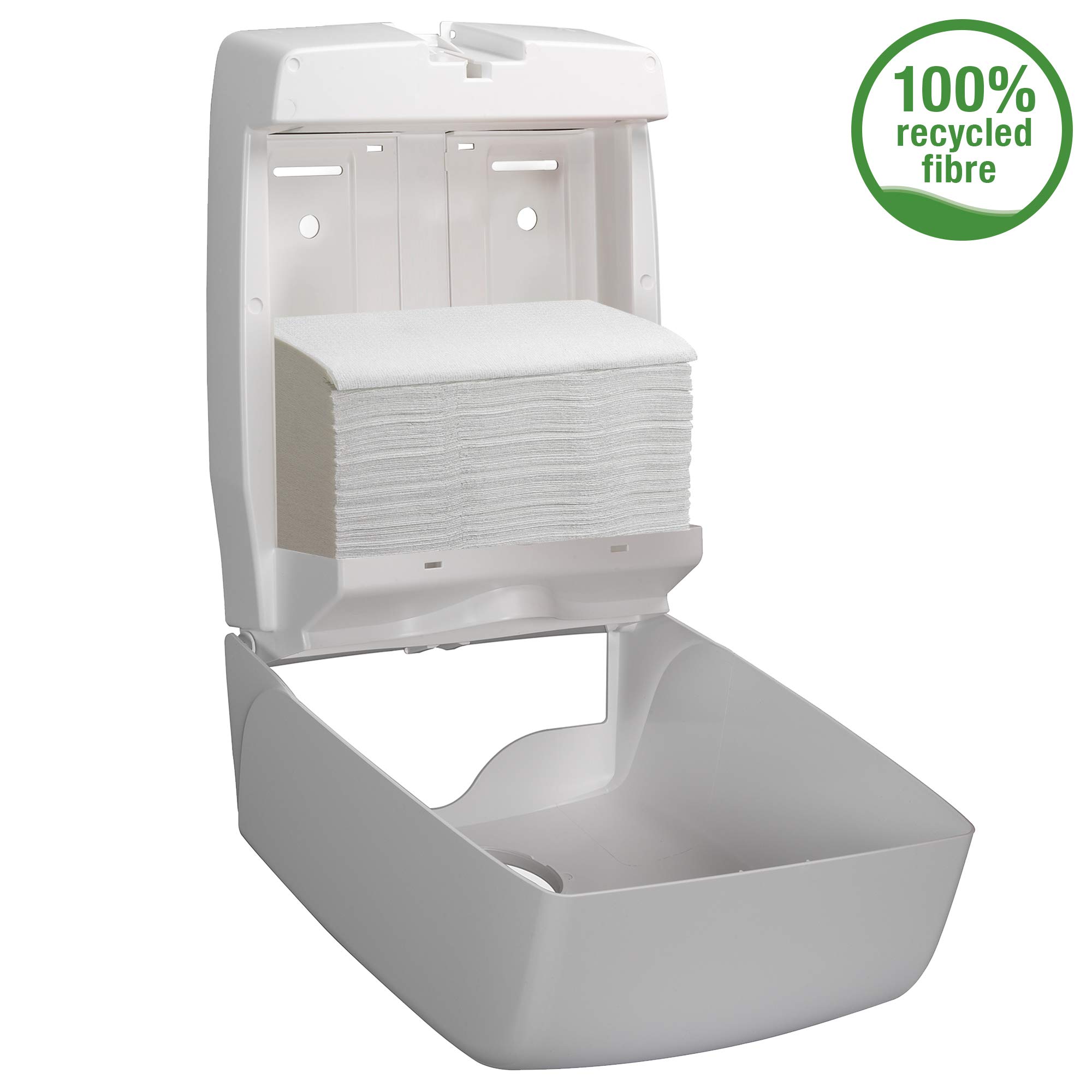 Hostess Natura Toallas Secamanos 6811, Interplegadas, 2 Capas, Absorbentes y Resistentes, 20 Paquetes x 180 Toallas de Papel Blancas (3.600 total)