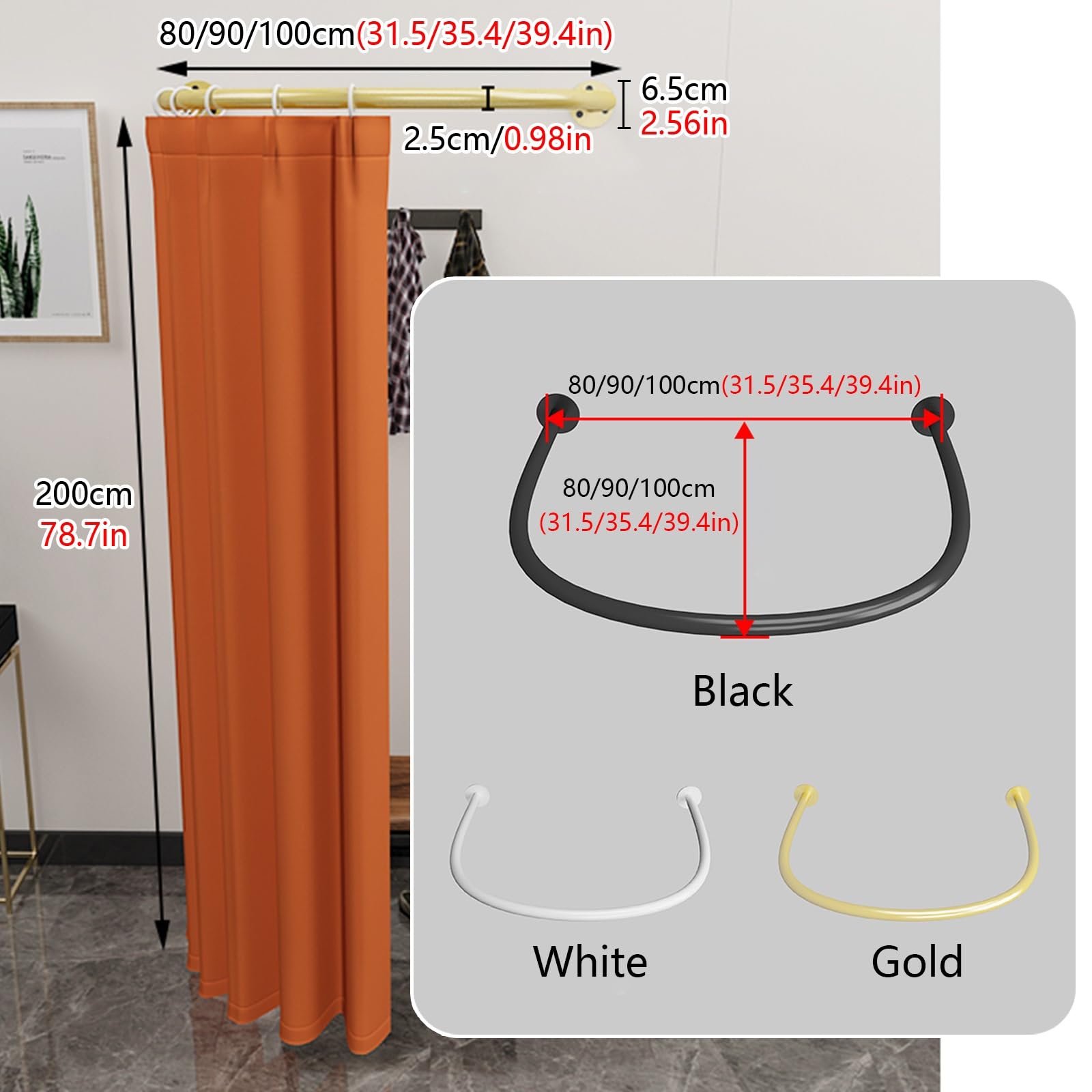 PpARK Cabine D'essayage De Magasin De Vêtements Avec Kit De Rideau Occultant Vestiaire D'angle Portable En Forme De L Pour Les Piscines En Coulisses