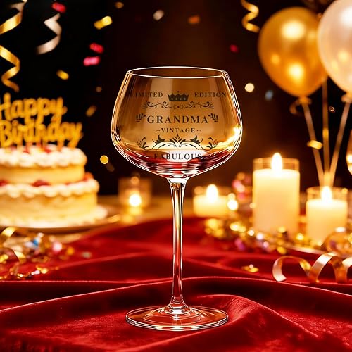 Miniatura 2 de Regalos de cumpleaños para madre, copas de vino grabadas vintage MOTHER de 14 onzas, regalos para mujeres, mamá, mamá, regalo único de hija e hijo,