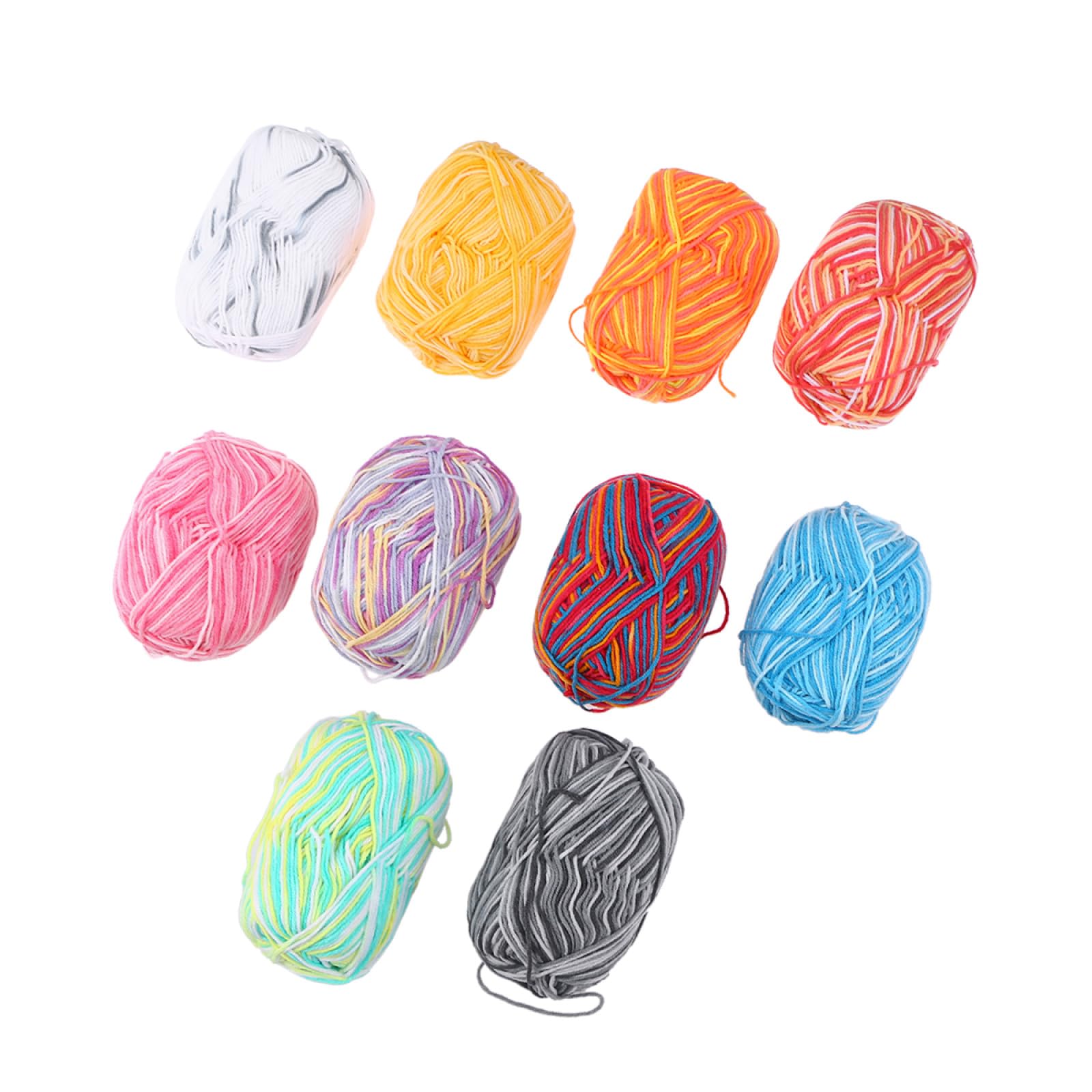 Filato di Cotone Multicolore 10 Pezzi per Maglia e Uncinetto