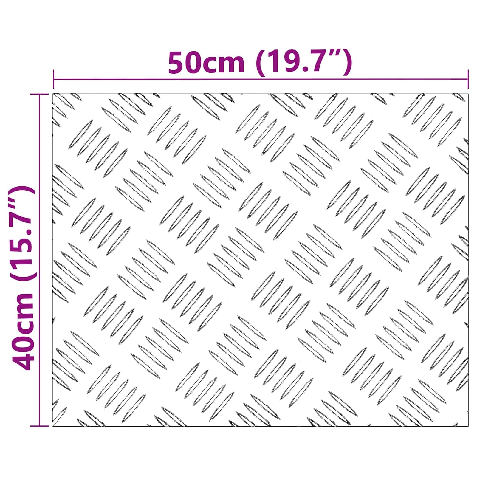 Blacha ryflowana, aluminiowa, schody, kątowy, 50 x 40 cm, srebrna, zestaw 4 szt., antypoślizgowe nakładki na schody do wewnątrz i na zewnątrz, ochraniacze schodów dla lepszej przyczepności