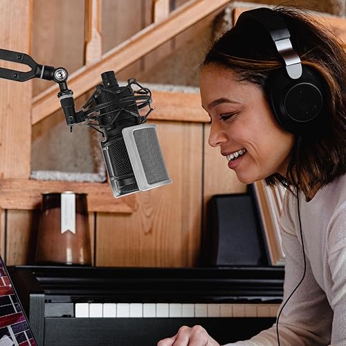 Miniatura 5 de Geekria Para Creators Mic - Filtro de metal Pop, cubierta del parabrisas con malla metálica y filtro de espuma, antipop compatible con