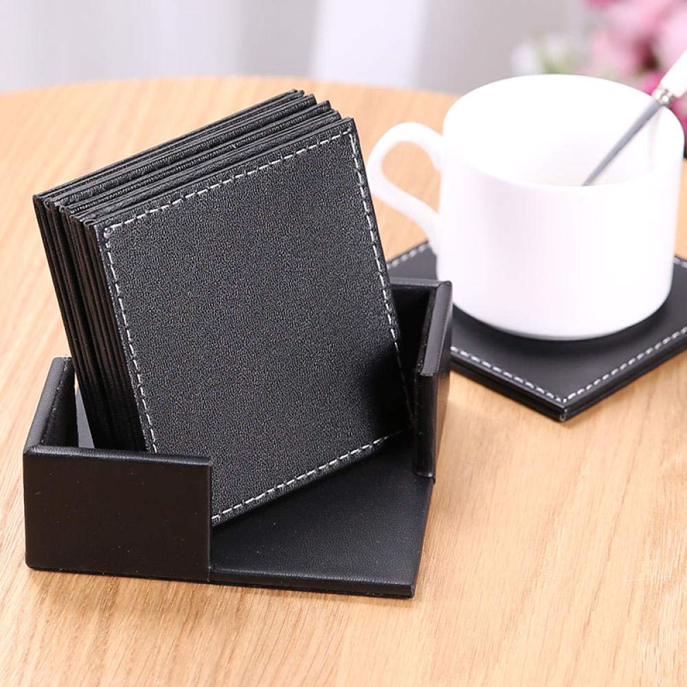 podkładka żaroodporna, Podkładka pod kubek ze skóry naturalnej okrągła podkładka wodoodporna izolacyjna 10 cm czarna skóra(11cm brown Cowhide)