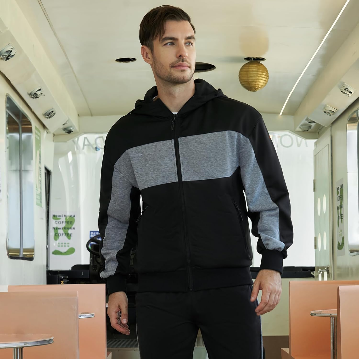 MANLUODANNI Track Suits Mens Long Sleeve Full-Zip Running Jogging Sports Sweatshirts and Pants - Image 3