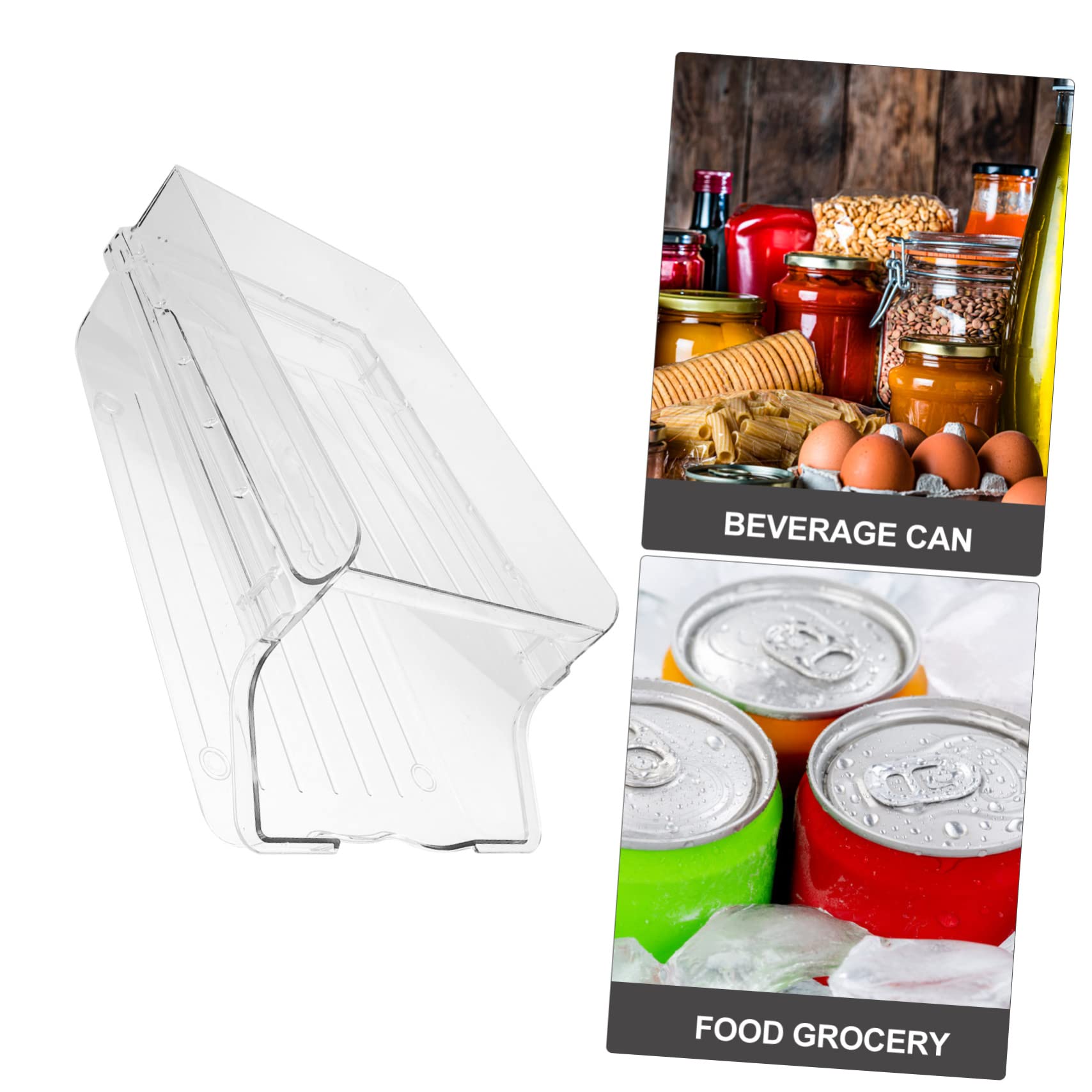Organizador de Latas Multifunción para Bebidas Soporte Apilable Transparente Ruedas para Refrigerador y Cocina Contenedor de Almacenamiento Práctico