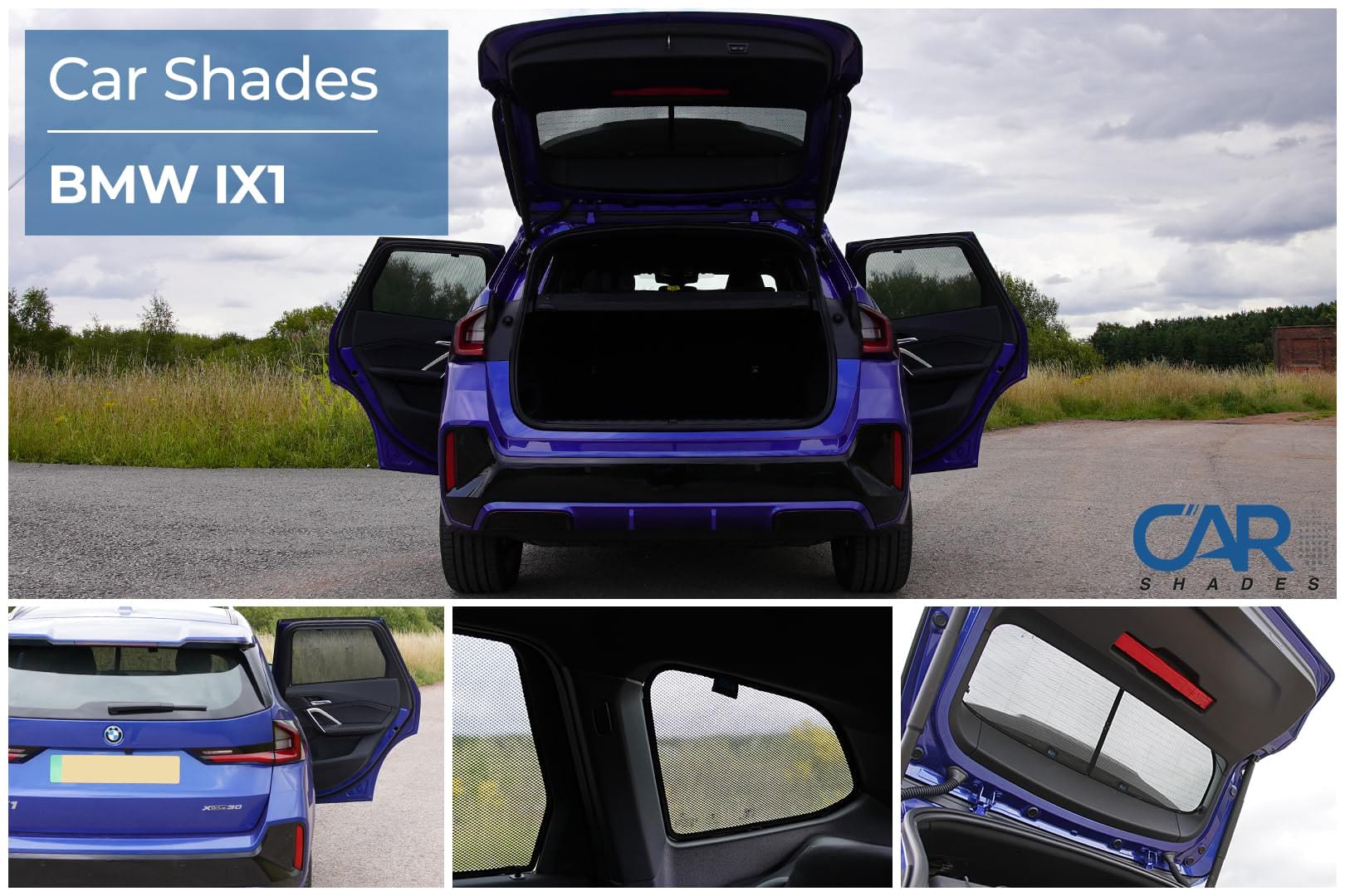 CAR SHADES Set Compatibile con BMW X1 & iX1 (U11) 2022- (6-Parti) Tendine Parasole su Misura