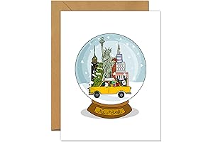 Celebrate New York Winter in a Snow Globe Greeting Card