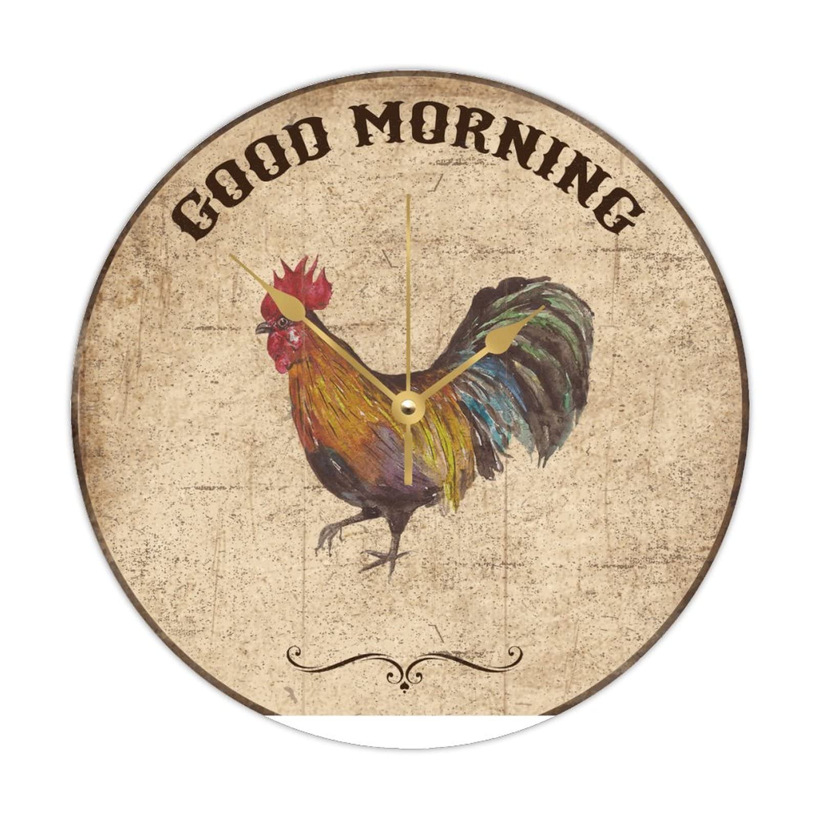Horloge en bois de ferme vintage pour salon et cuisine