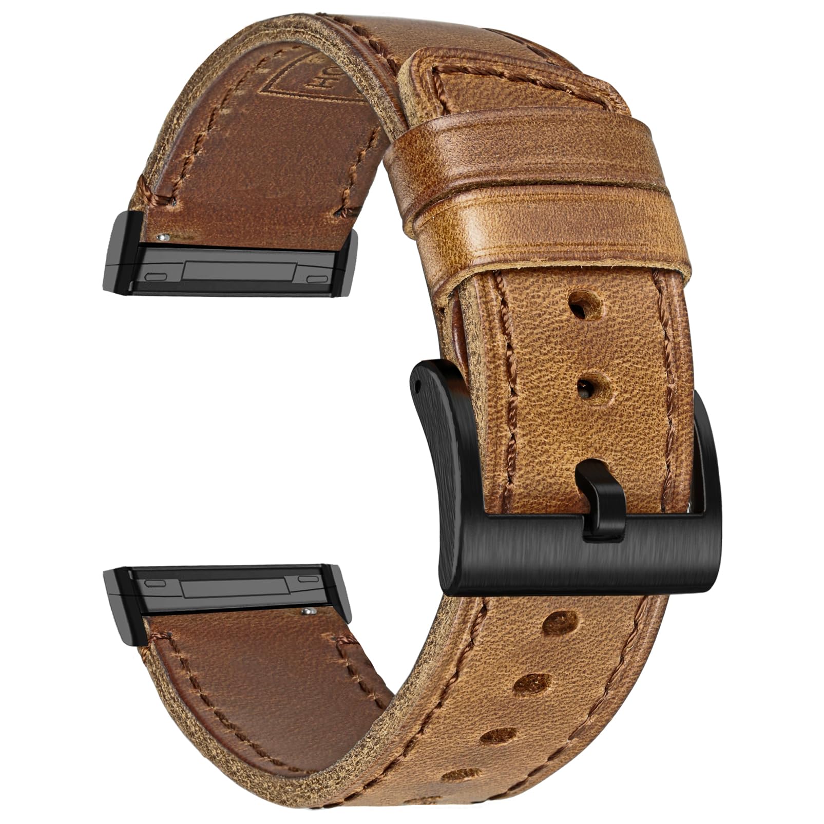 Soft Horween Leather Watch Band Compatible With Fitbit Versa