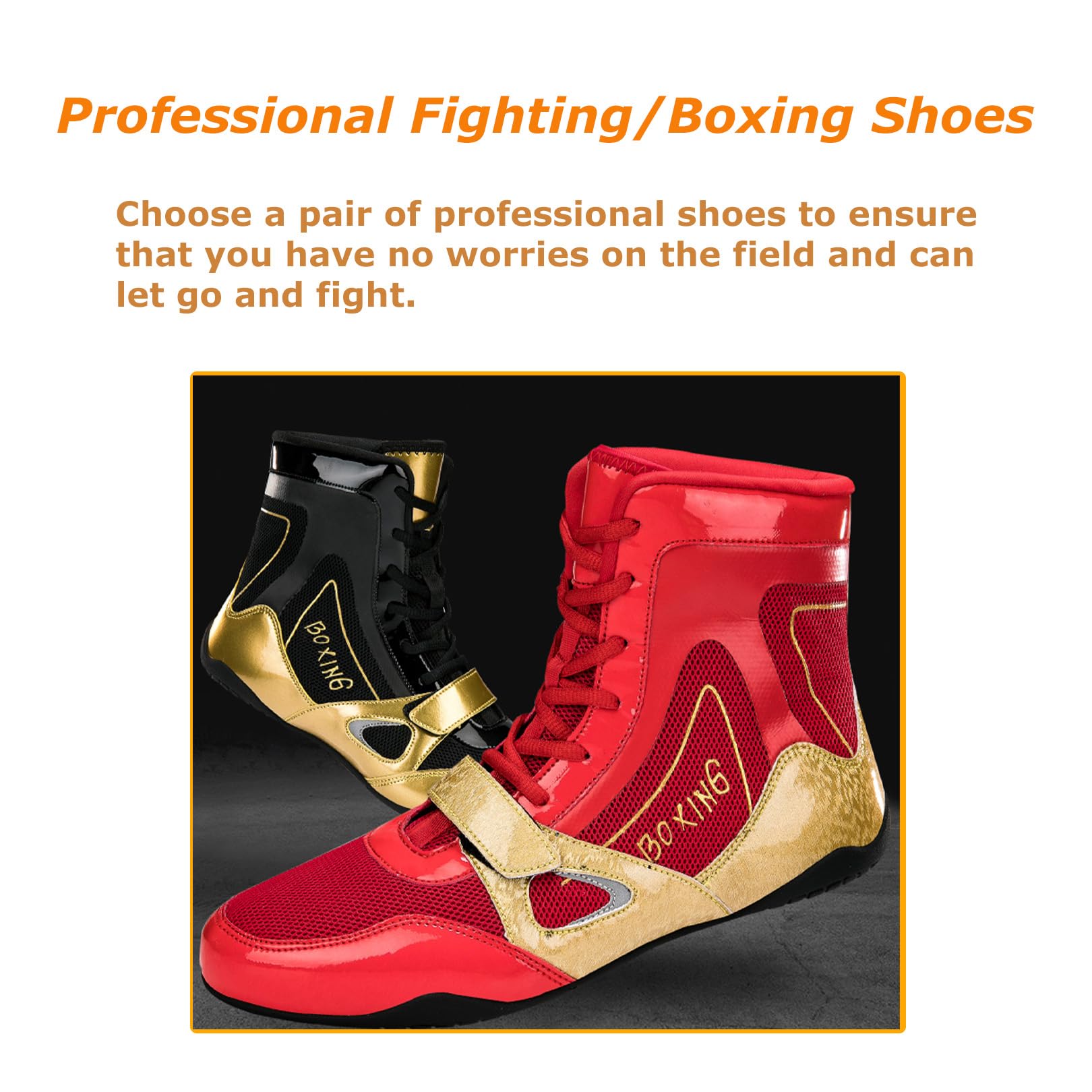 Kervaky Zapatos de lucha libre para hombre, zapatos de boxeo profesionales, zapatillas de fitness, ligeras, transpirables, para levantamiento de pesas, zapatos de entrenamiento