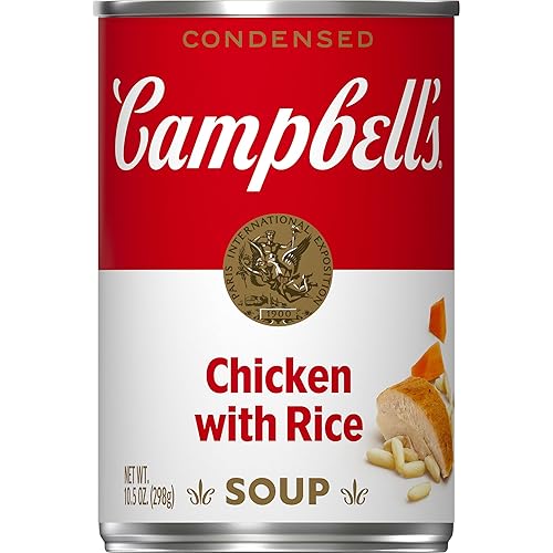 Campbells Pollo condensado con sopa de arroz lata de 105 onzas Campbells Pollo condensado con sopa de arroz lata de 105 onzas