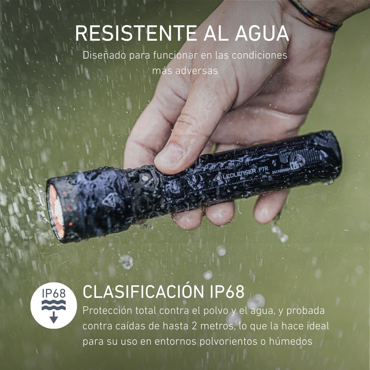 Ledlenser P7R Linterna Recargable, 2000lm, IP68, Edición 25 Aniversario | Incluye batería adicional: doble autonomía, alcance 320 m, 4 modos, USB-C, para acampadas, senderismo, trabajo