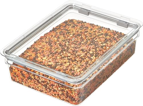 IDESIGN The Fresh Collection - Contenedor de almacenamiento grande y corto para productos secos, 7.85 pulgadas de largo x 10.5 pulgadas de alto x 3