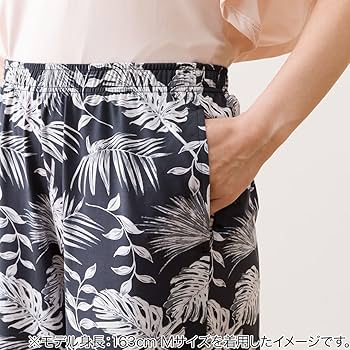 ルームパンツ Amazon.co.jp: ニトリ 接触冷感 ルームパンツ 7分丈 リーフ L