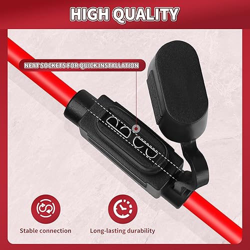 Miniatura 3 de Portafusibles en línea de 12 V, 2 piezas, mini portafusibles de calibre 16 de 13.8 pulgadas, portafusibles de hoja con tapa impermeable, fusibles de