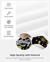 Vista 5 de Fundas para silla de oficina de 2 piezas, fundas elásticas para silla de computadora, fundas universales giratorias para sillas de escritorio