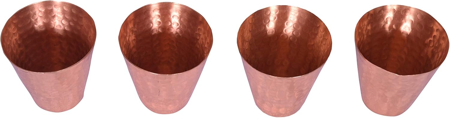 Flash Deals - 40% OFF COPPER ESSENTIALS Mascow Mule Hammered Copper Shot Glasses(set of 4) 100% pure copper with gift boxes Black Friday Clearance COPPER ESSENTIALS Mascow Mule Hammered Copper Shot Glasses(set of 4) 100% pure copper with gift boxes