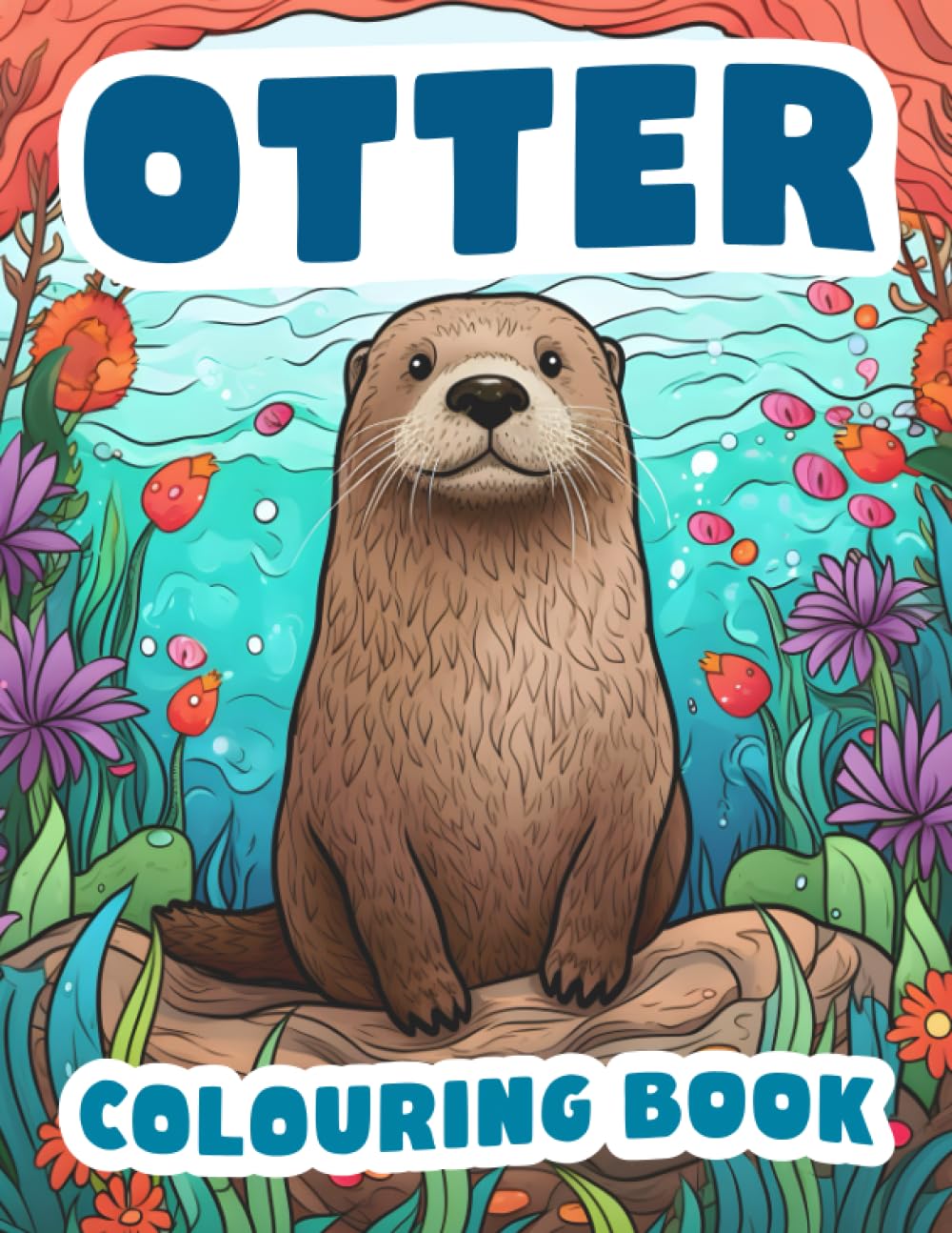 Otter Colouring Book: Cute Otters Adult Coloring Pages For Otter Lovers
