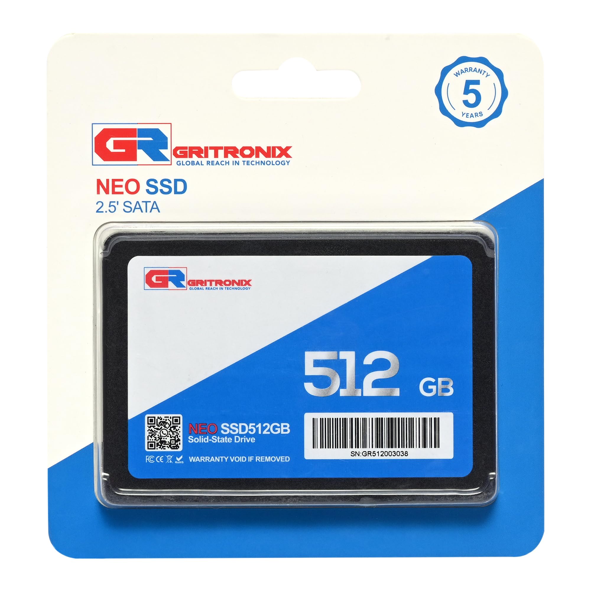 Amazon.in: Buy GRITRONIX 512 GB 2.5 NEO SSD 500Mb/s 5 Years