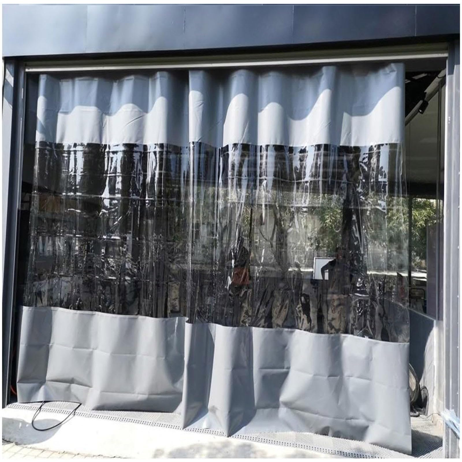 GJZQDKX Clear Waterproof Gazebo Side Panels with Eyelets Outdoor Tarp Curtains for Patio Pergola Carport Canopy 4.8x2.3m/15.7x7.5ft