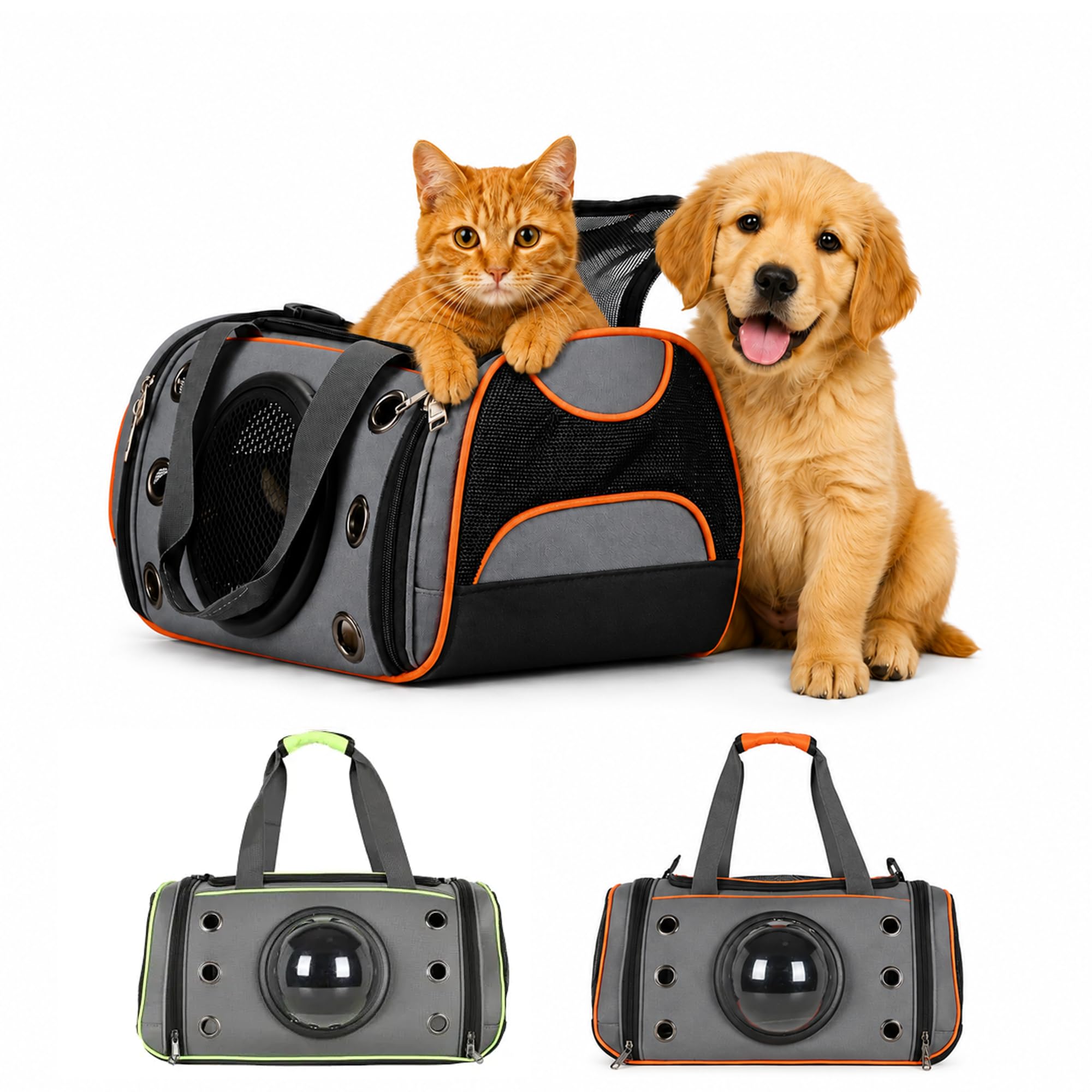 PAWSWARE Foldable Cat Carrier Bag for Cats & Small Dogs