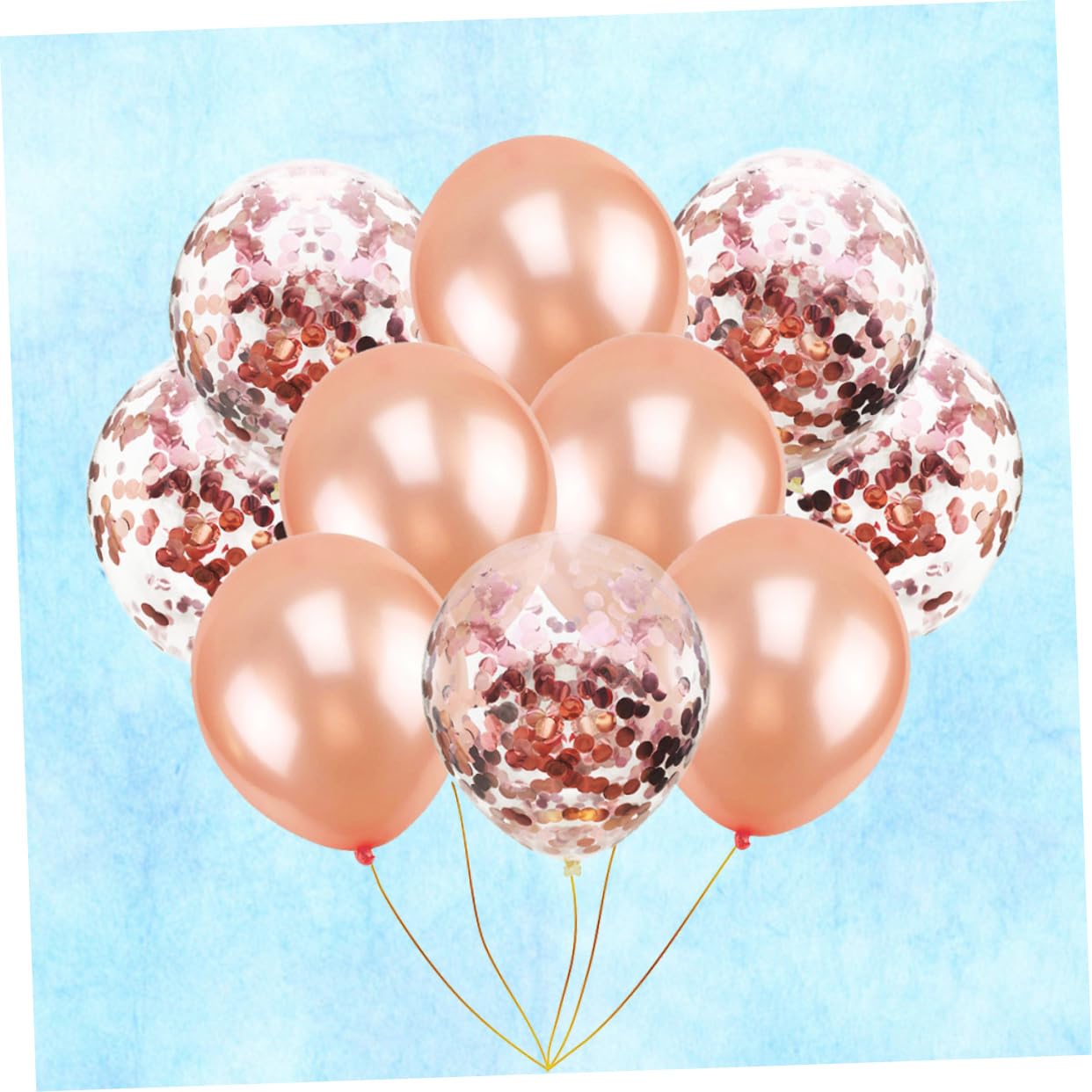 Toyvian 60pezzi Palloncini Trasparenti Con Glitter Oro e Confetti Rosa Per Feste Compleanni e Proposte Romantiche Decorazioni Per Matrimoni e Celebrazioni Speciali