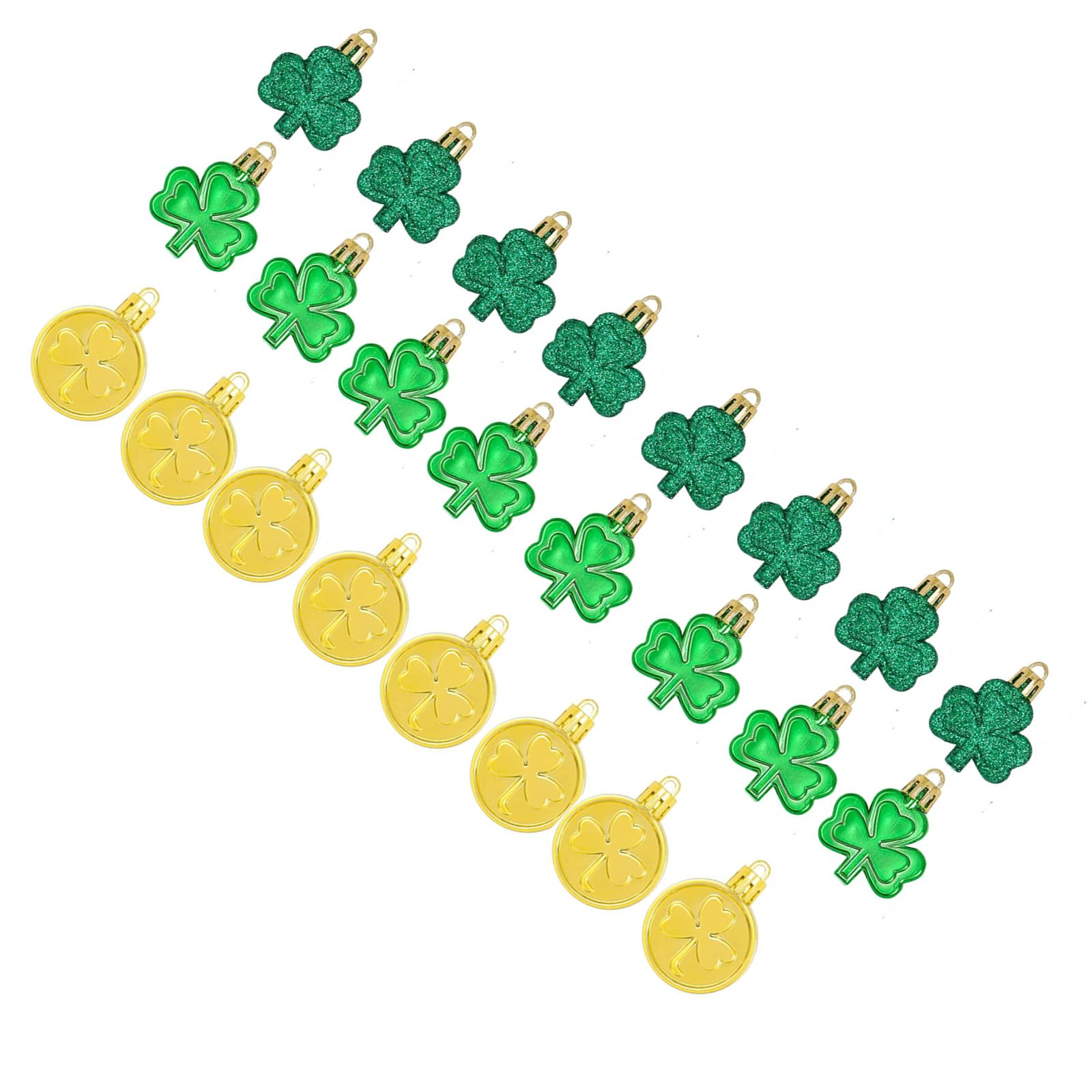 hogtnd St Patrick's Day Lucky Clover Hanging Baubles Clover Pendant Key Ring Tree Rack Ornament St Patrick's Day Ornament
